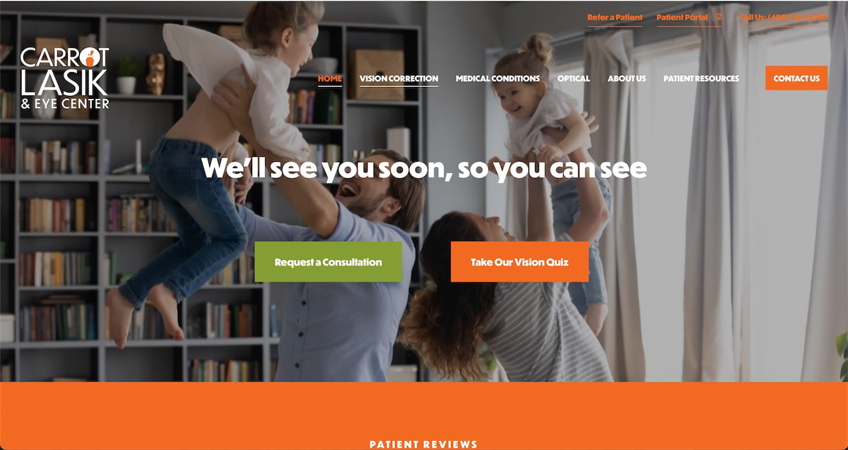 Messenger healthcare marketing | carrot lasik & eye center