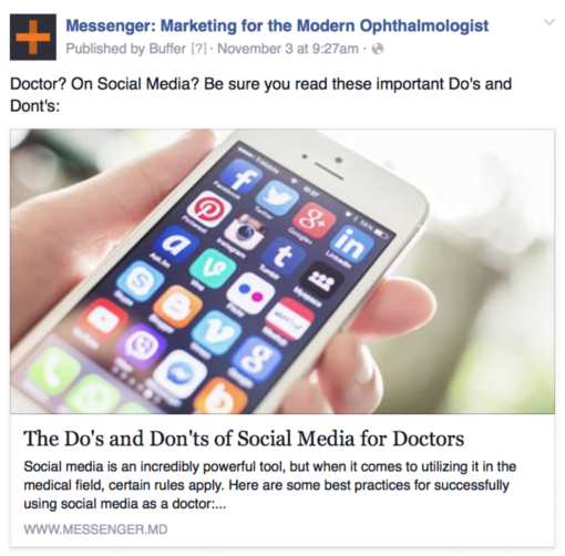 Messenger Healthcare Marketing | How to get the most out of Facebook as an Ophthalmologist